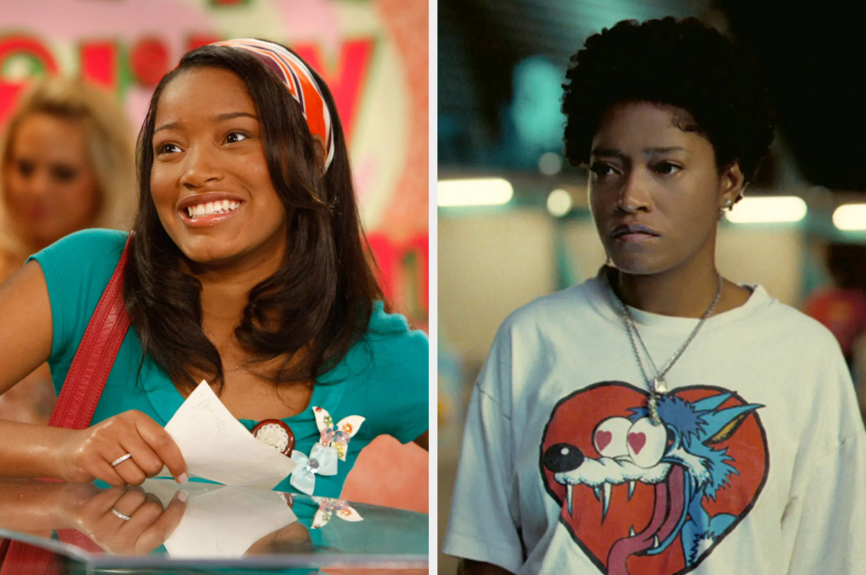 A side by side of Keke Palmer in True Jackson VP and Nope