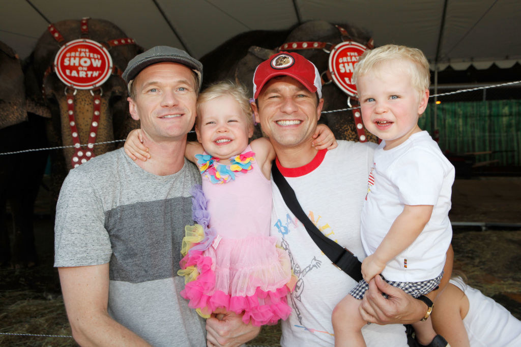 Neil Patrick Harris with his husband and their children