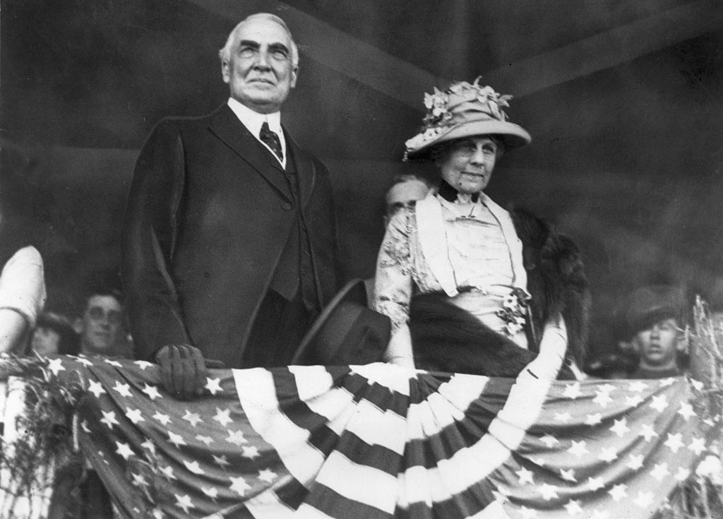 Warren G. Harding and his wife