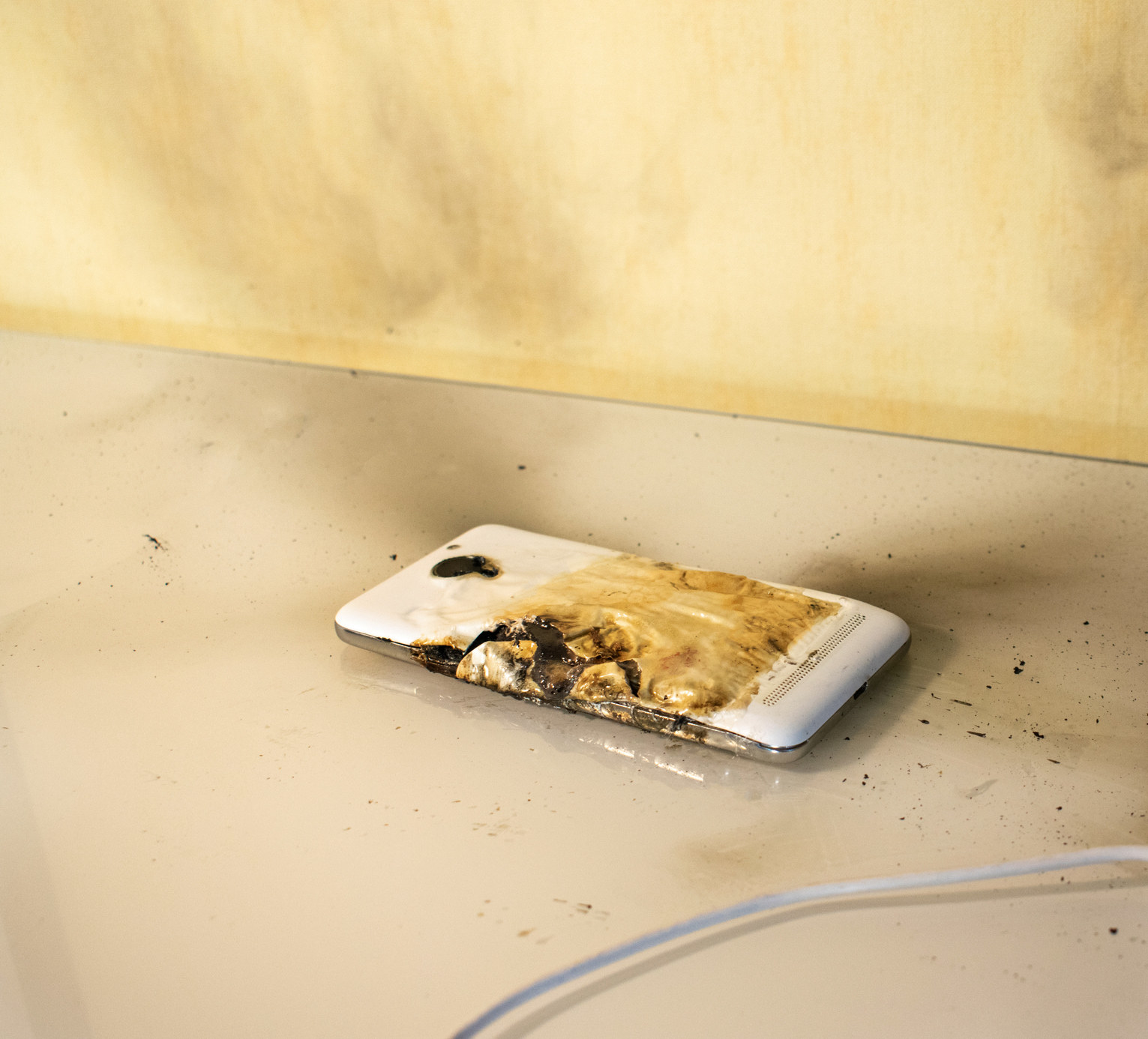 Melted cell phone