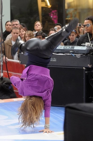 Fergie flipping onstage
