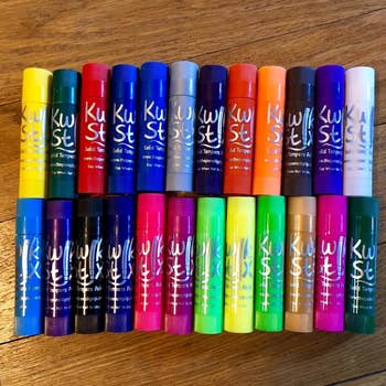 reviewer's photo of the paint sticks