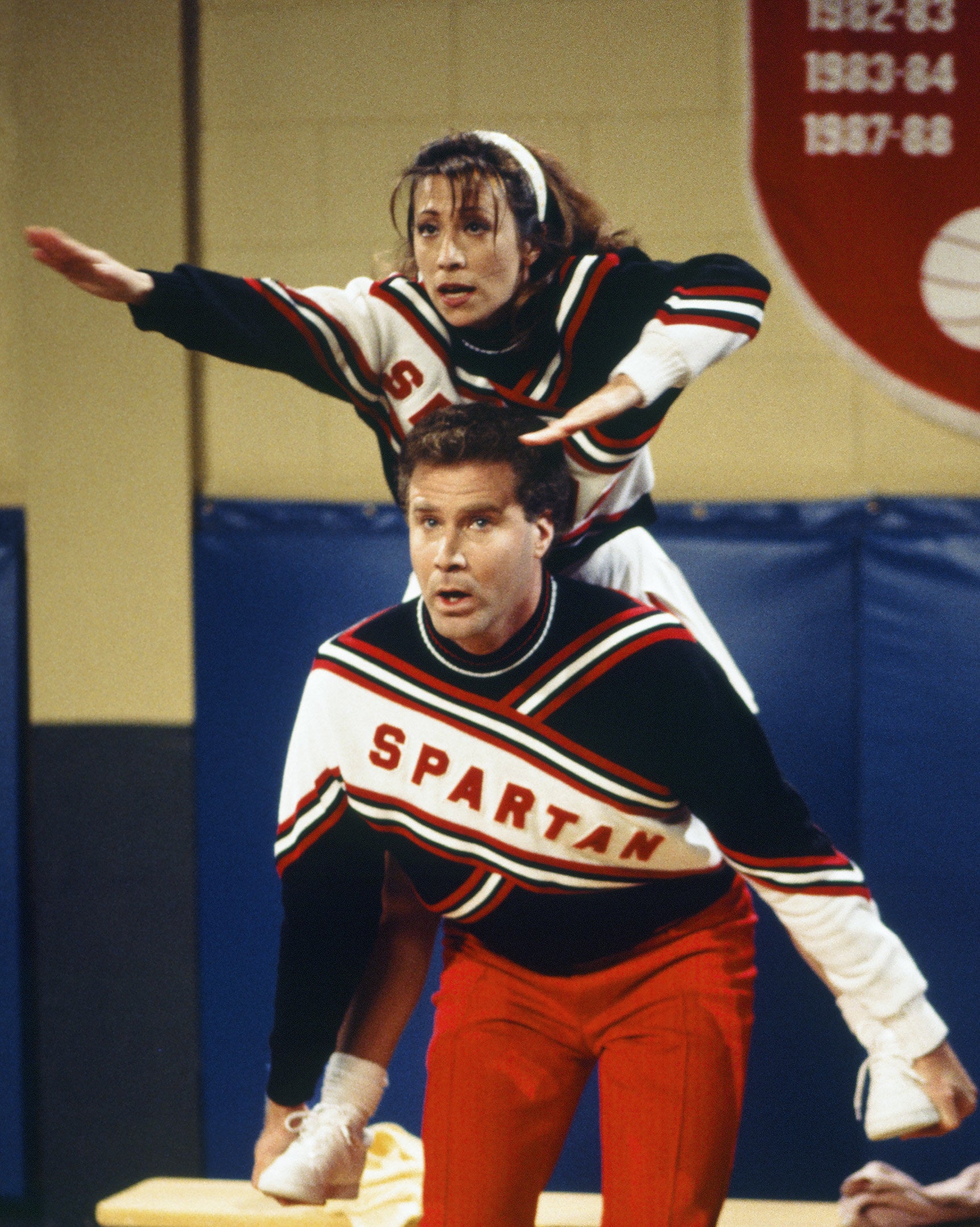 Will Ferrell as Craig Buchanan, Cheri Oteri as Arianna during &quot;Basketball Game&quot; skit on December 16, 1995