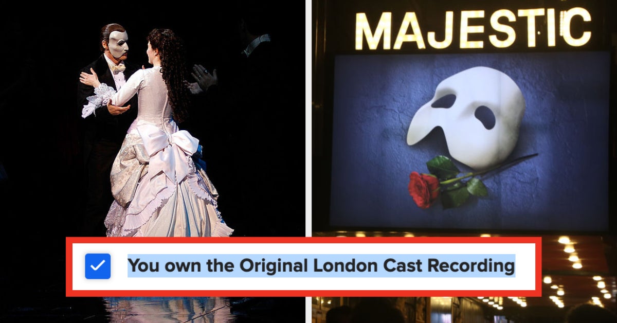 Phantom Of The Opera Checklist Quiz