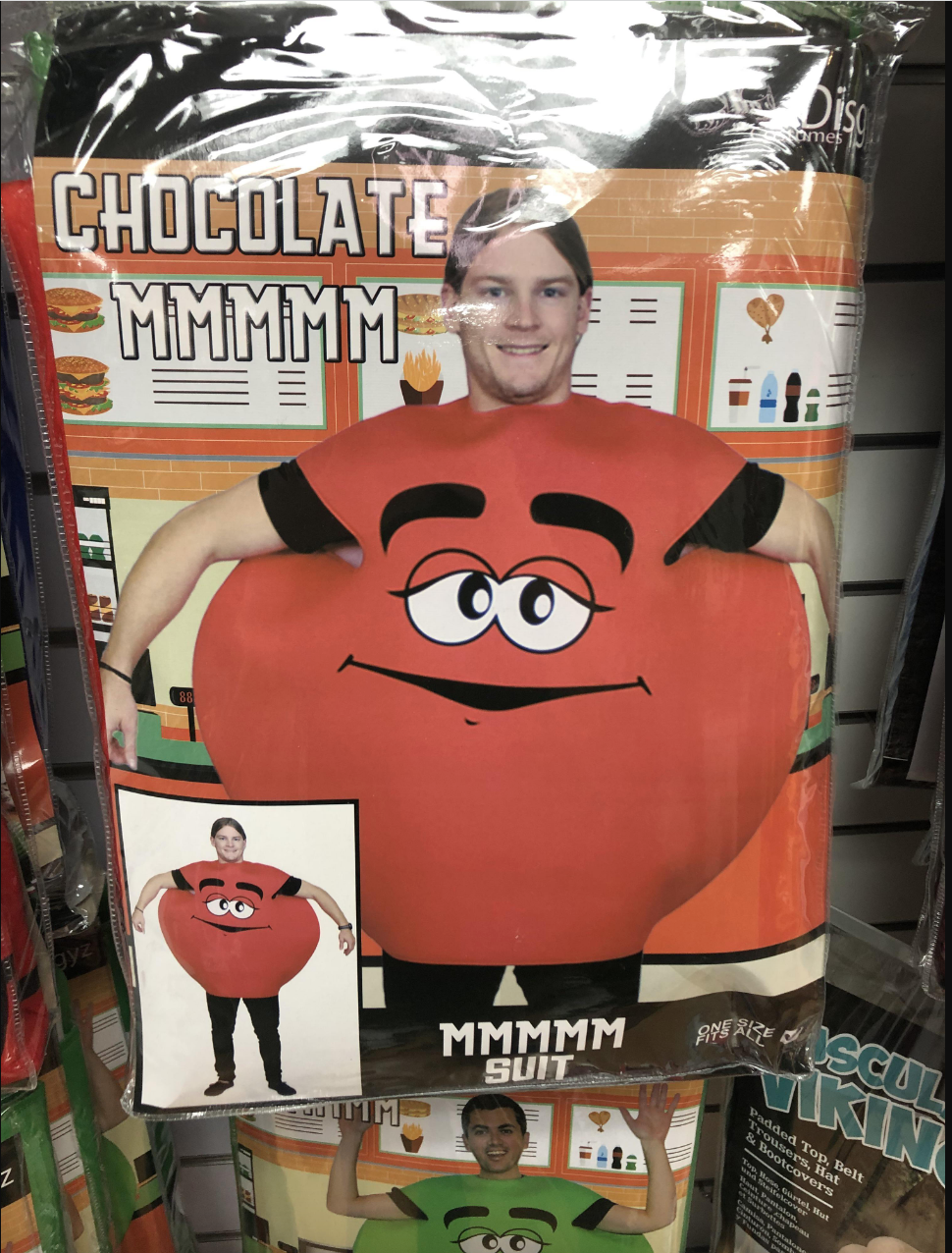 off brand M&amp;M candy costume