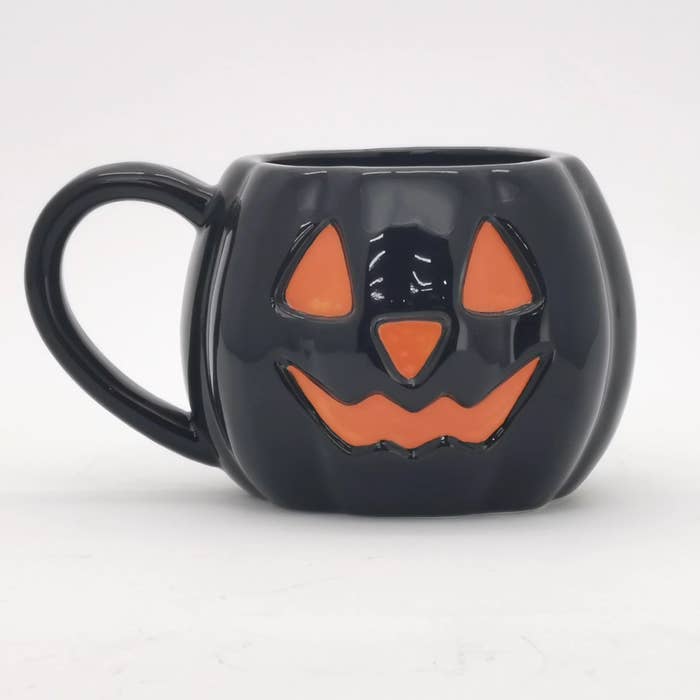the black and orange mug
