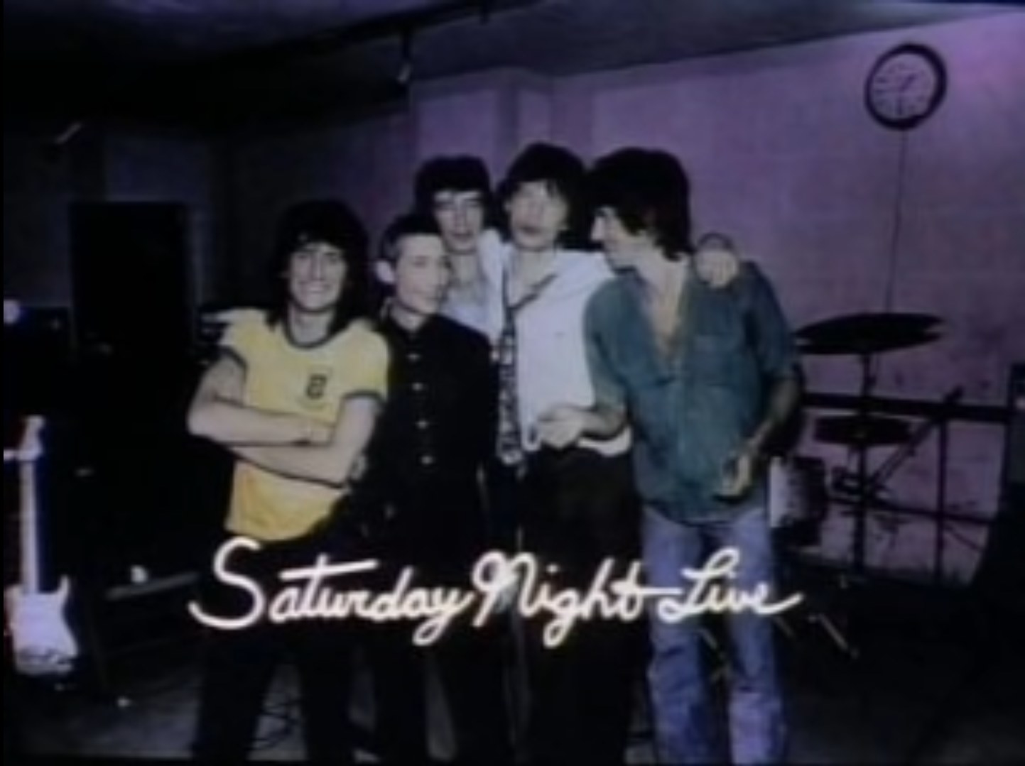 The Rolling Stones backstage at SNL