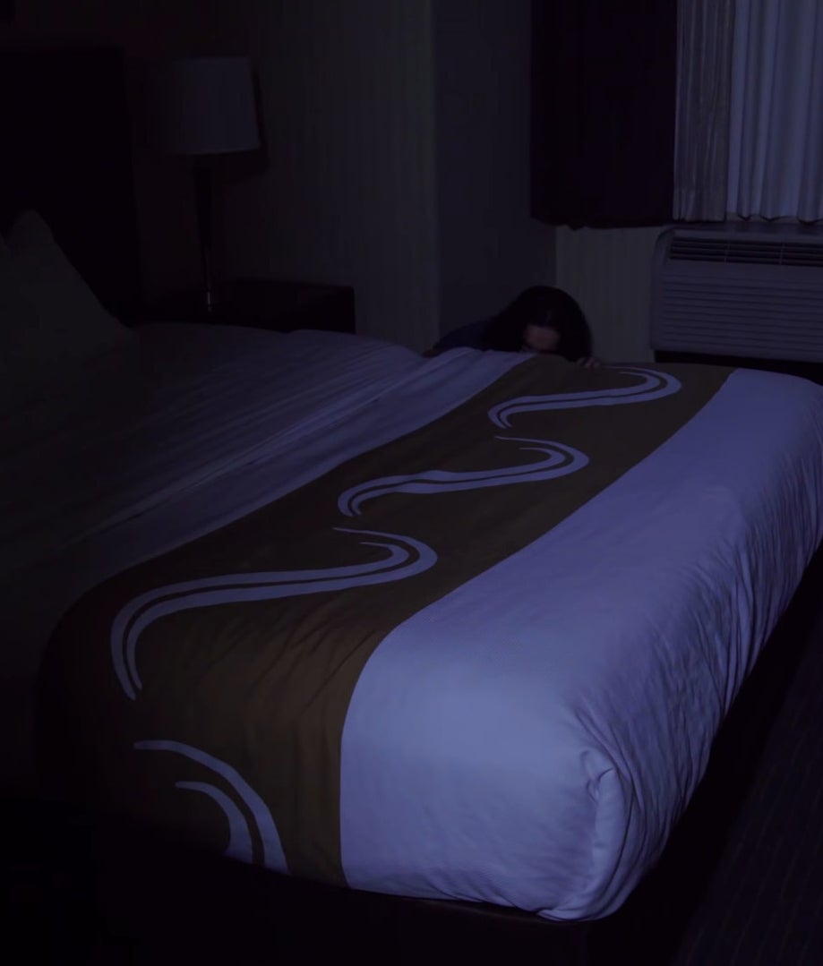 dark hotel room