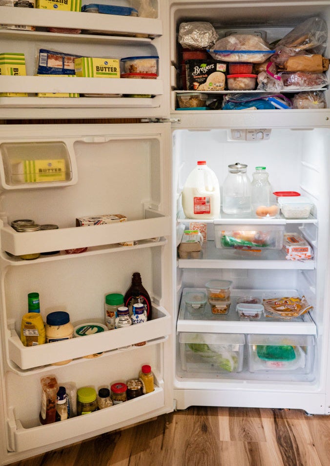 An open fridge.