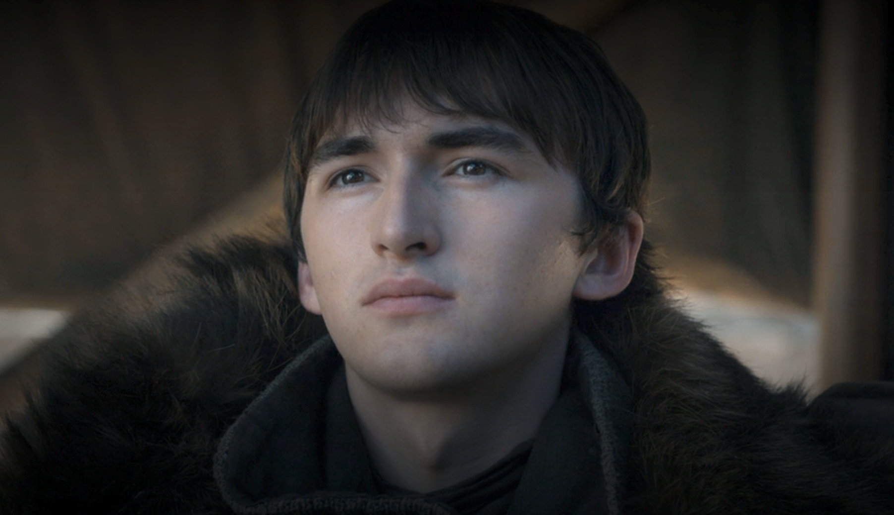 Close-up of Isaac as Bran