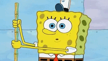 gif of spongebob squarepants looking at something all happy and with admiring eyes