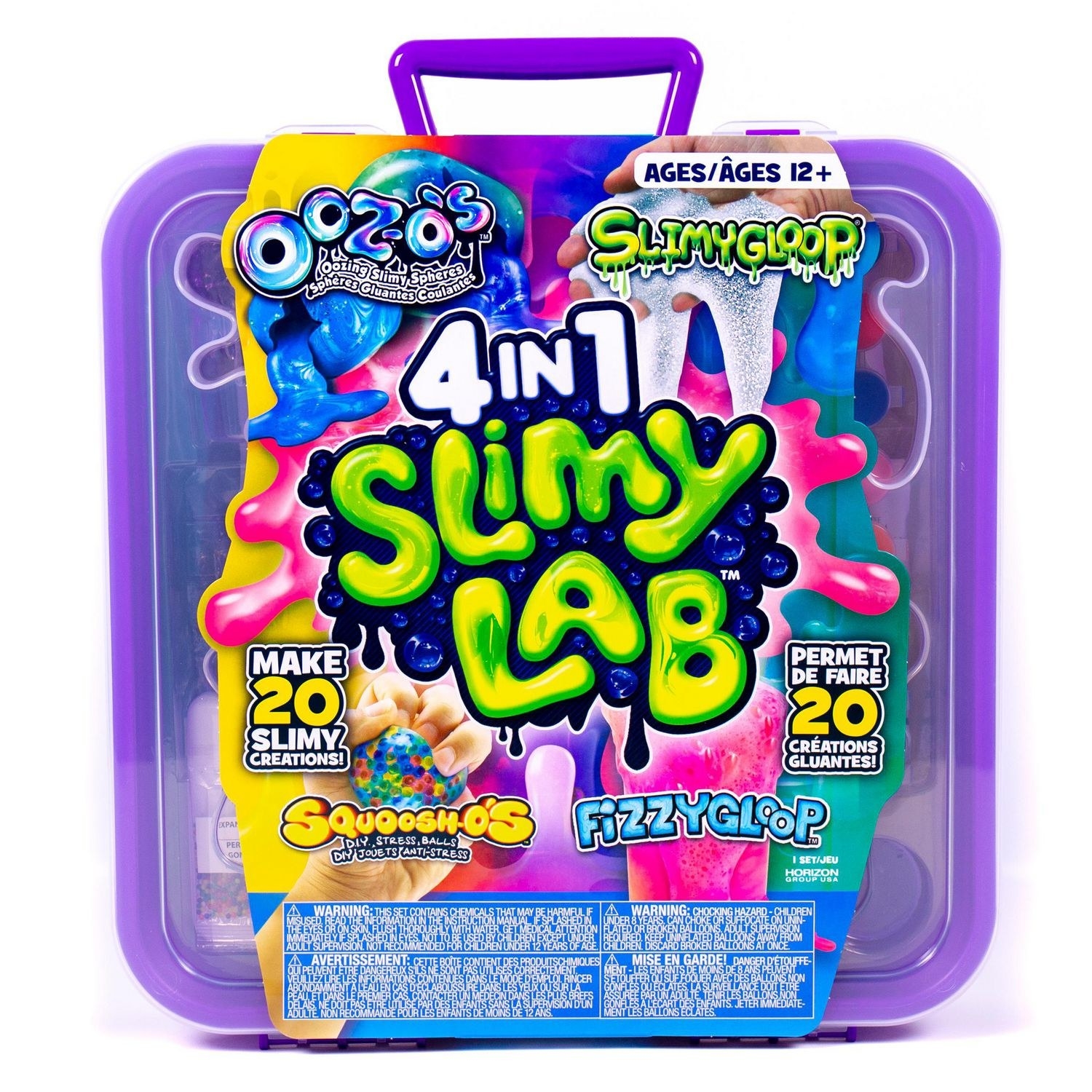 slime kit that says 4 in 1 slimy lab