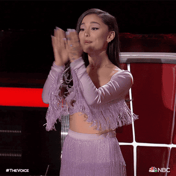 Ariana Grande saying, &quot;Wow&quot; on &quot;The Voice&quot;