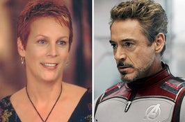 jamie lee curtis in freaky friday and robert downey junior in iron man