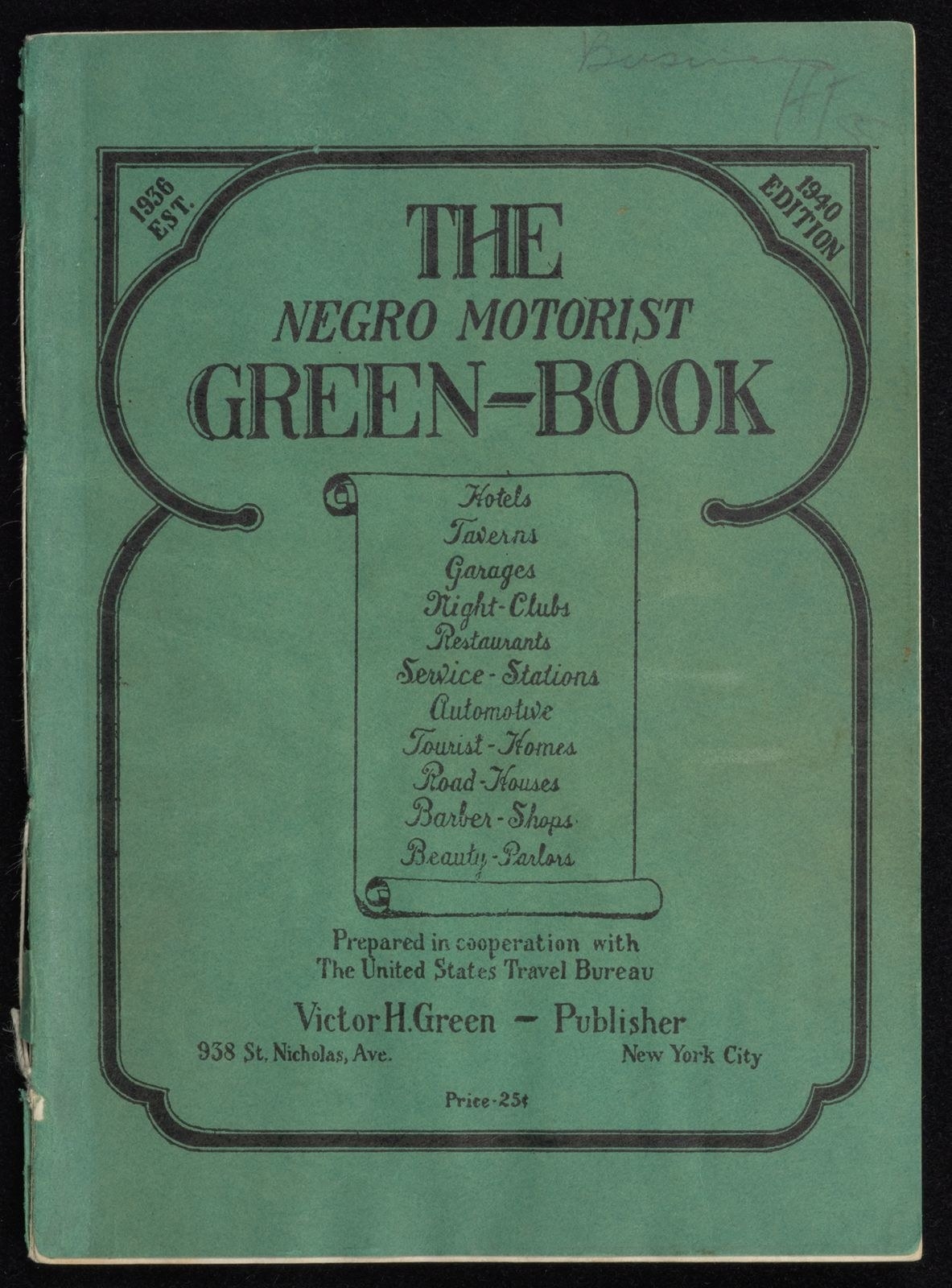 cover of &quot;the negro motorist green-book&quot;