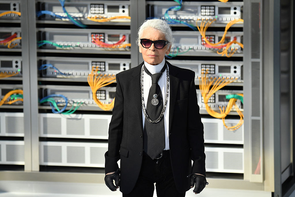 Closeup of Karl Lagerfeld