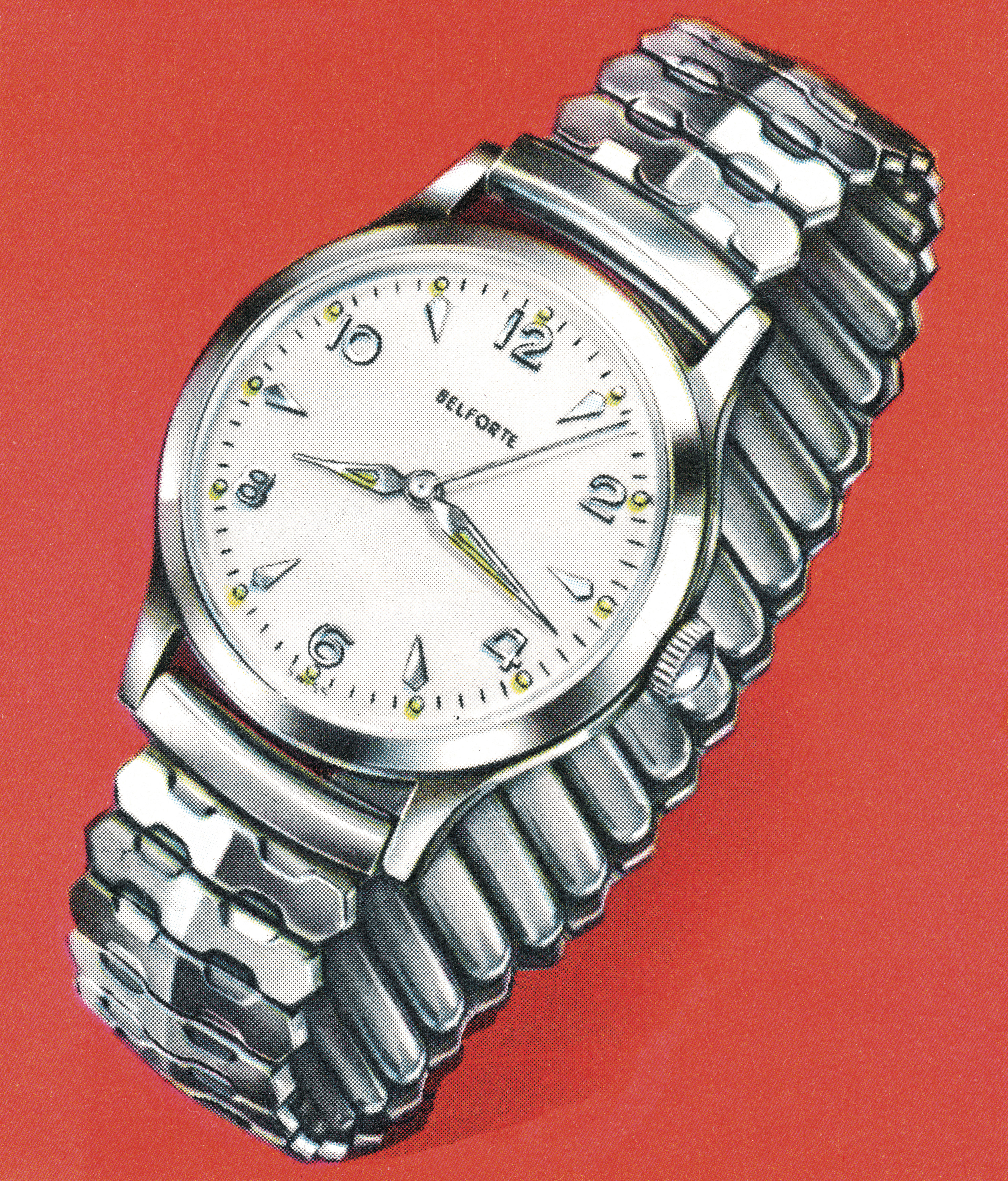 silver &#x27;90s wristwatch