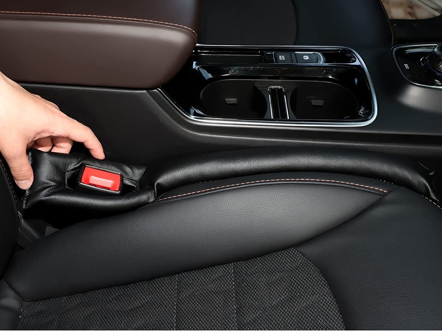 the gap filler between a seat and a console