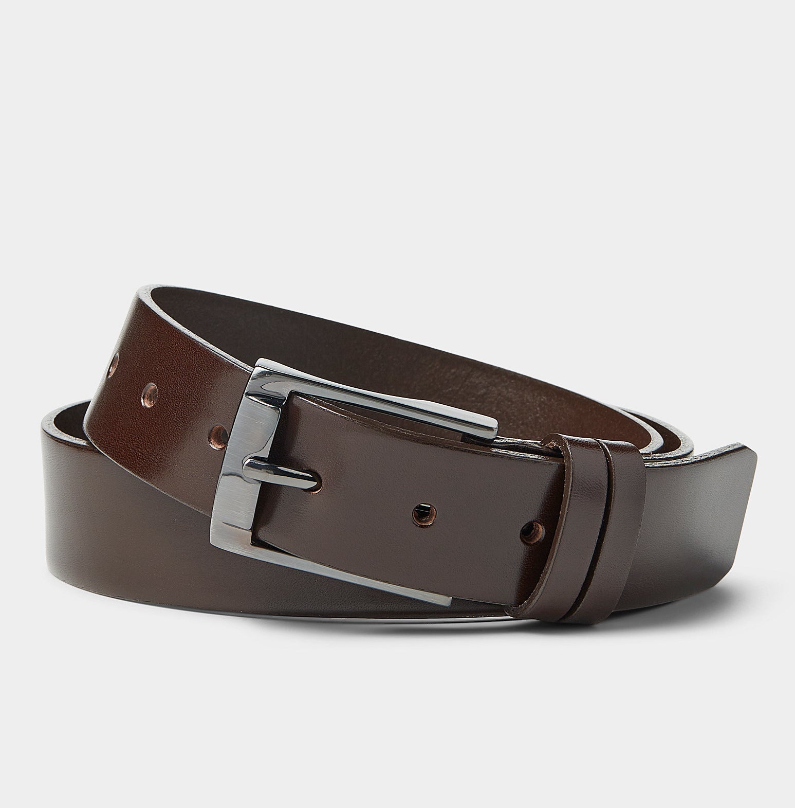 a leather belt on a blank background
