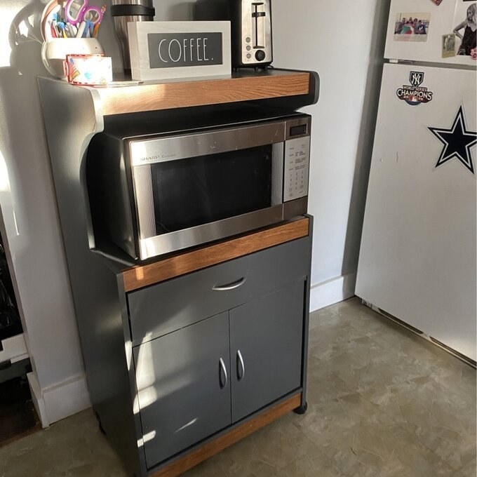 the gray kitchen pantry
