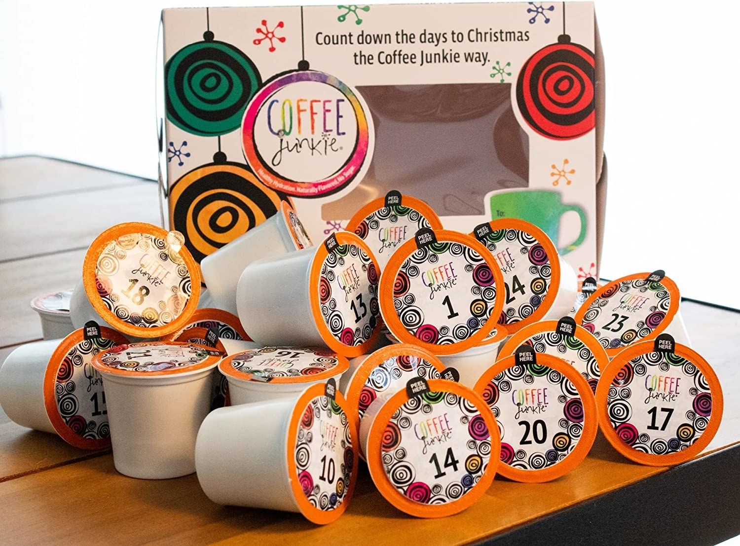 the coffee pods piled together