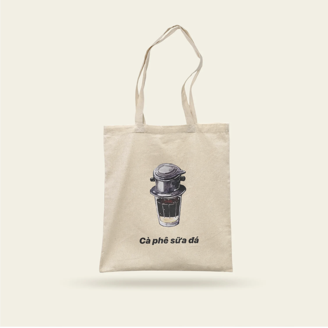 Ca phe sua da tote bag