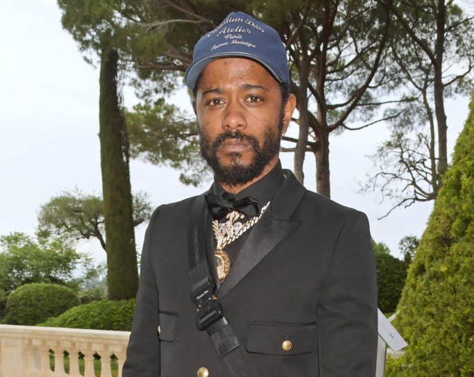 LaKeith Stanfield standing outside at an event