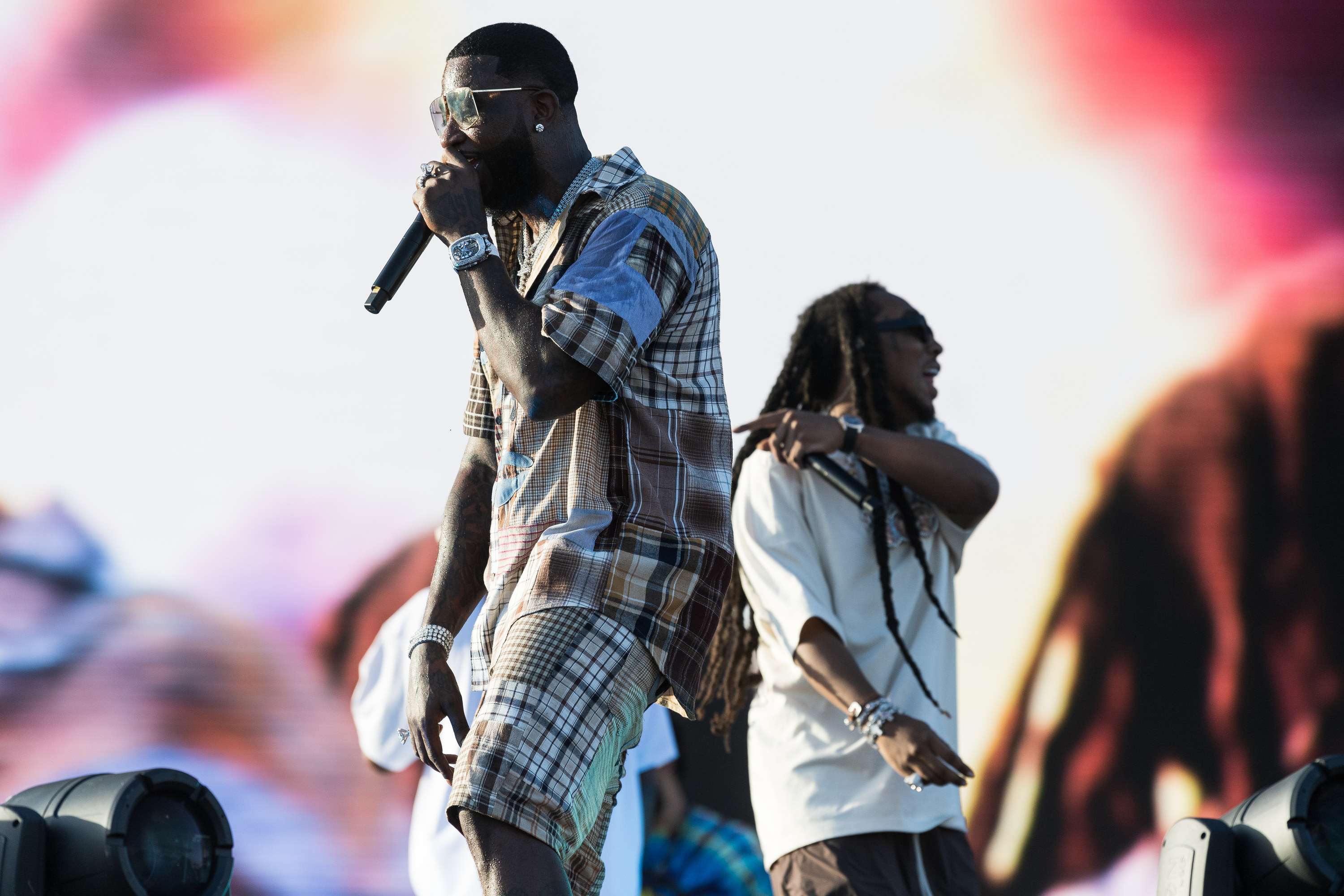 Gucci Mane and Takeoff performing