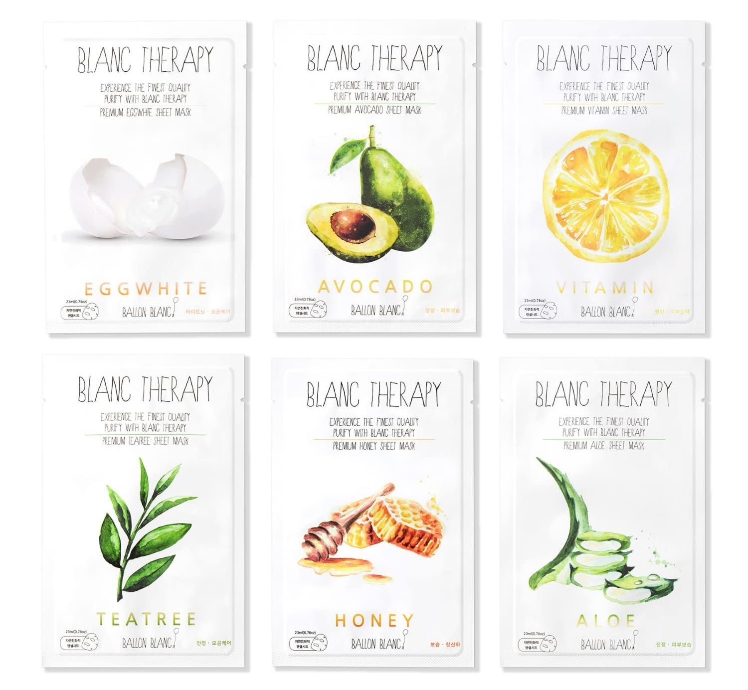 the packets of face masks in various styles