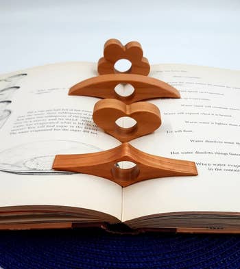 four different shaped page holders