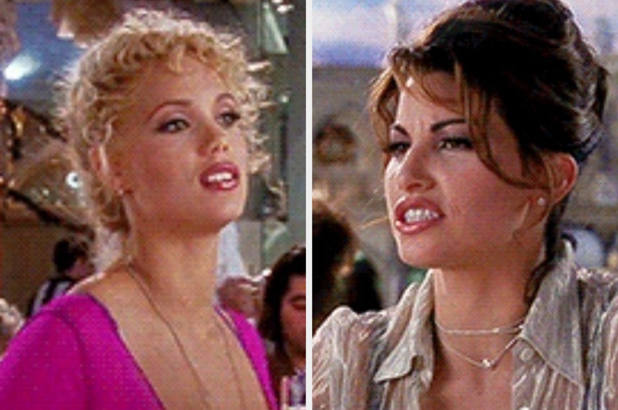 Elizabeth Berkley and Gina Gershon in "Showgirls"