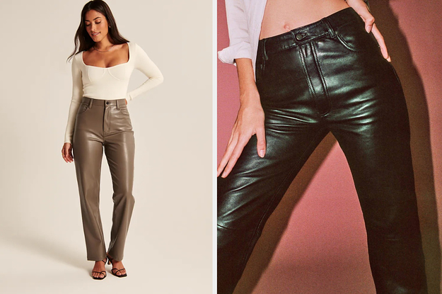 brown leather pants pretty little thing