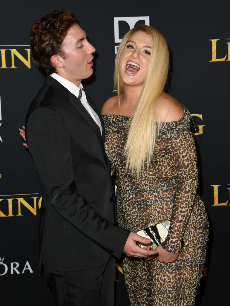 Daryl Sabara and Meghan Trainor attend the premiere of Disney&#x27;s &quot;The Lion King&quot;