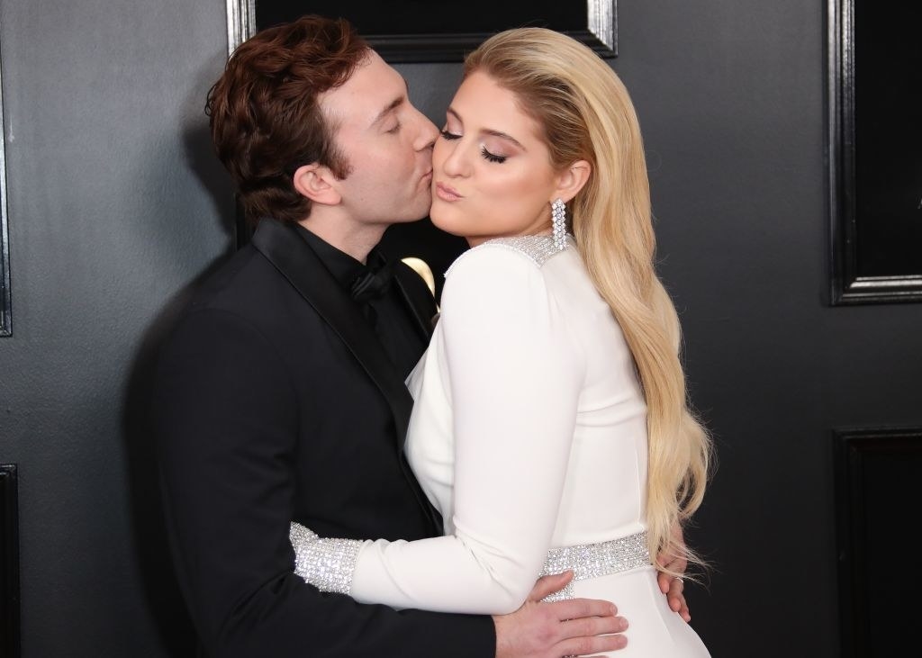 Daryl Sabara and Meghan Trainor on the red carpet