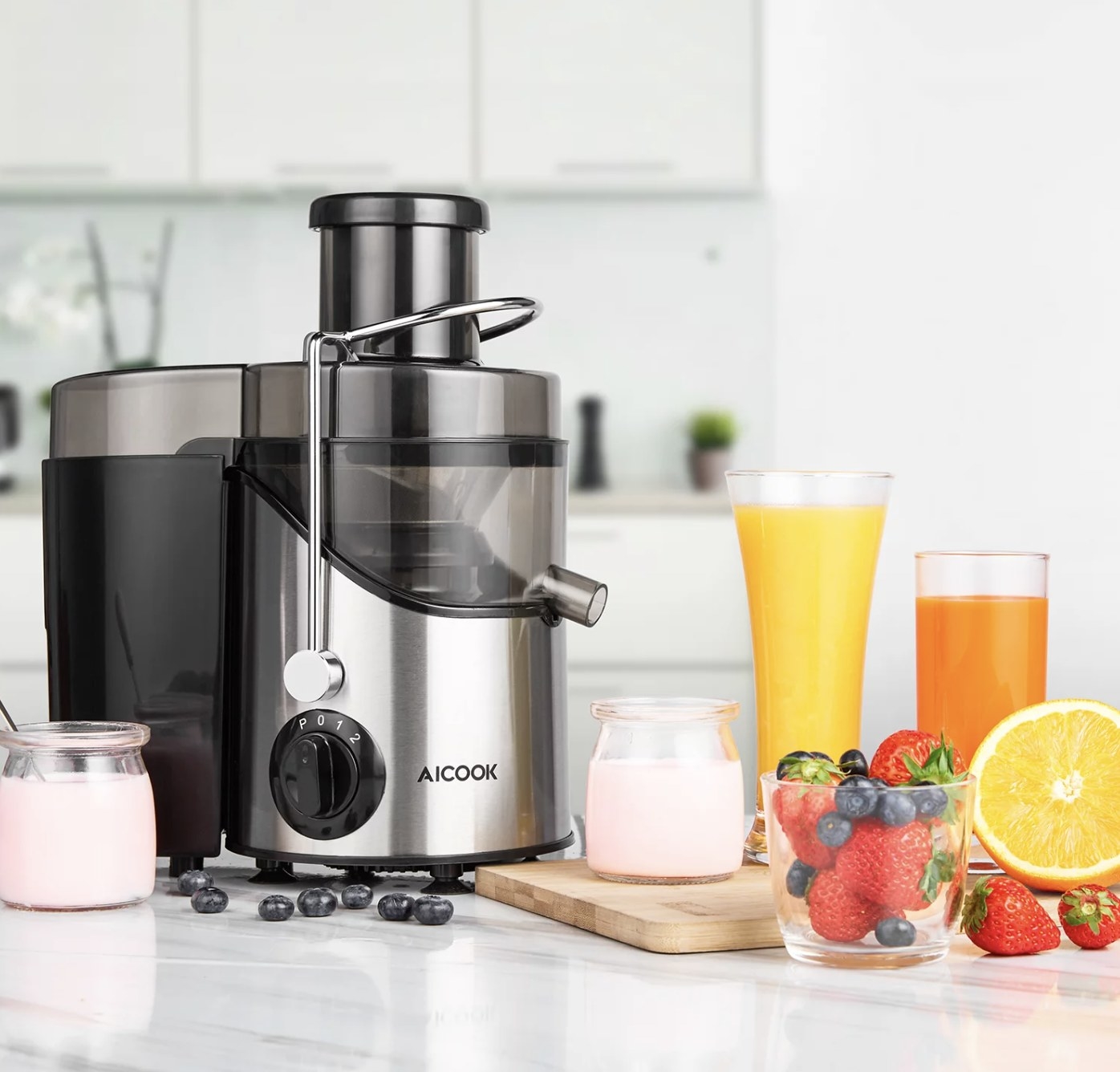 the juicer on a counter
