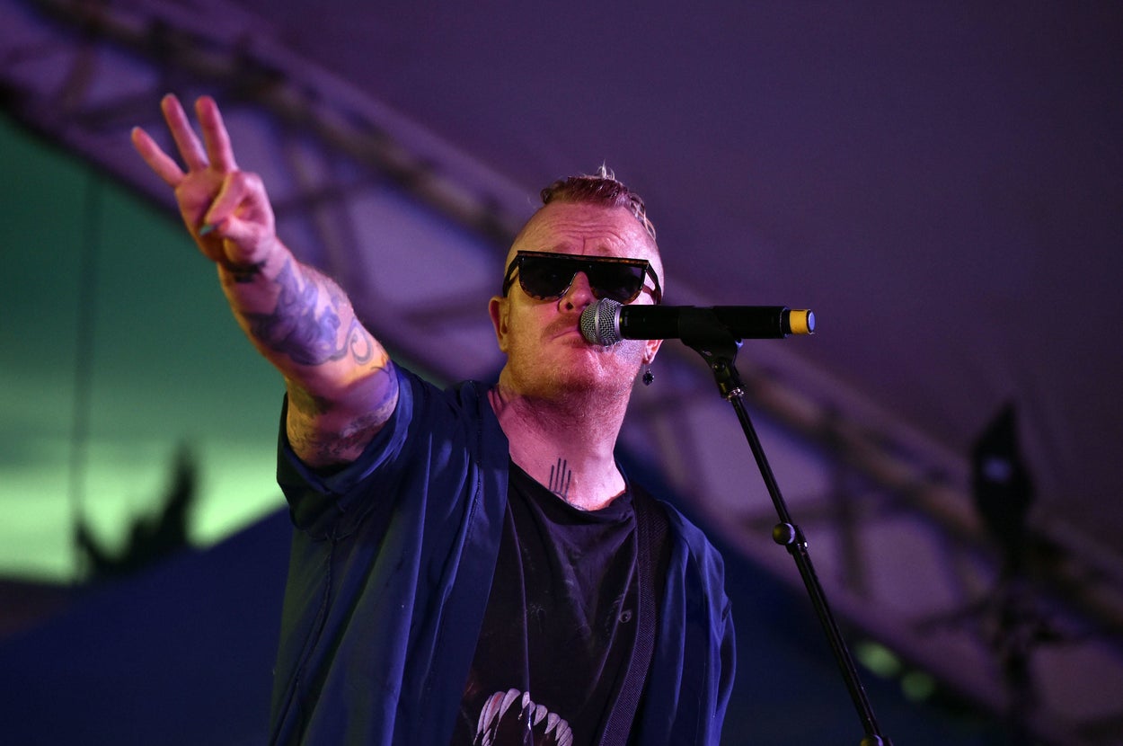 Eve 6 singer Max Collins onstage