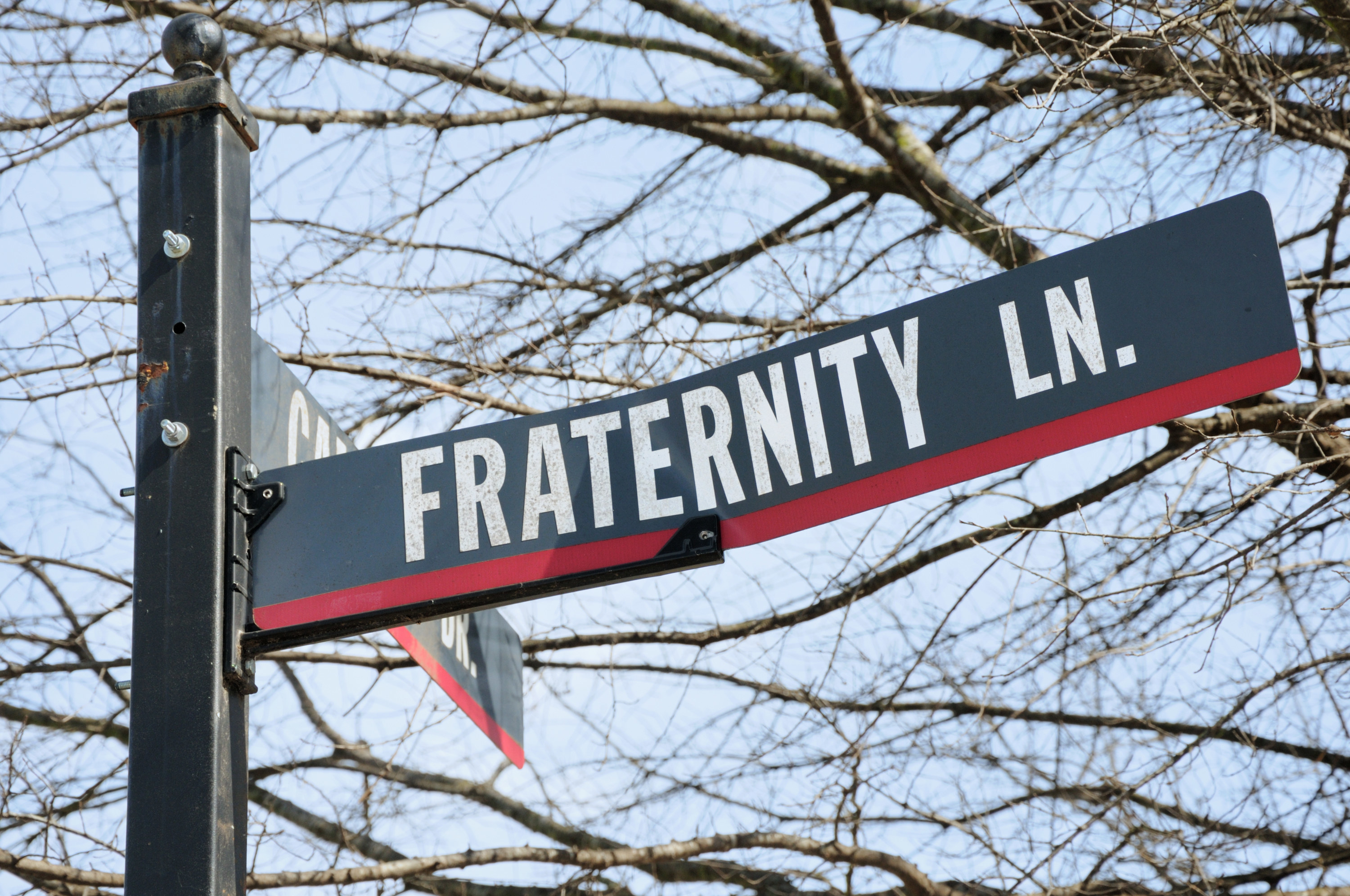 sign that says &#x27;fraternity lane&#x27;