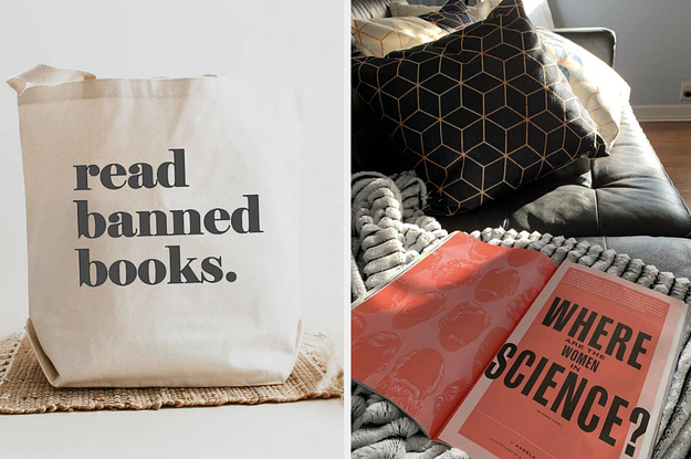 I'm With the Banned Canvas Tote Bag Librarian and Reading Book Bag Gift for  Reader Bookish Merch 
