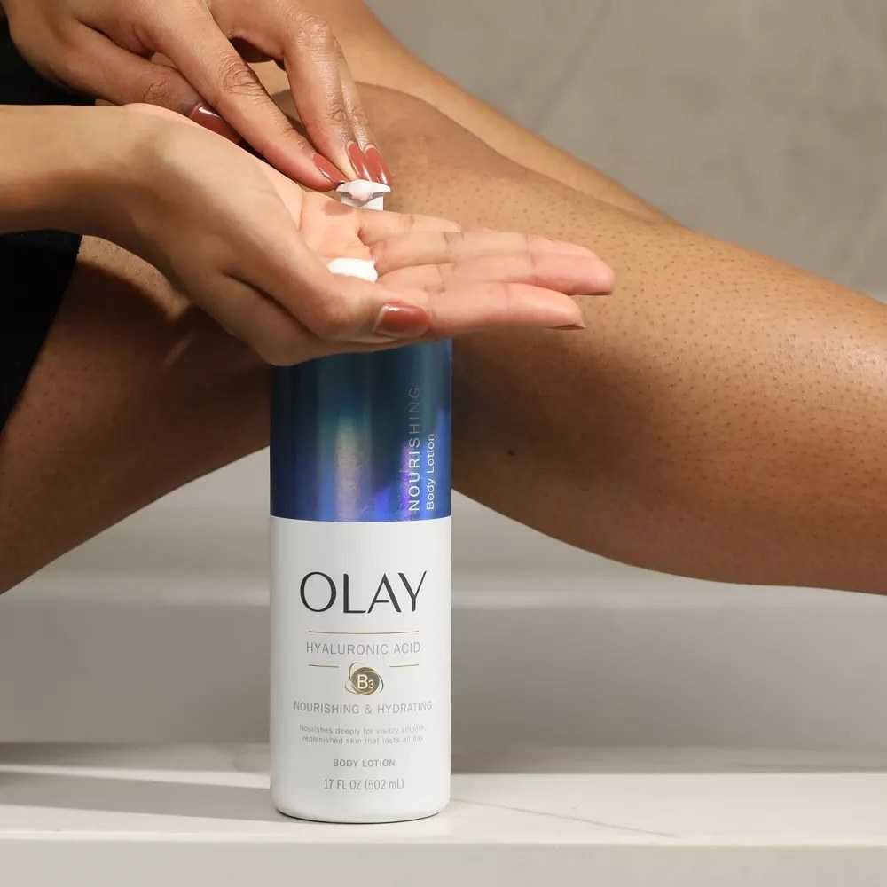 model using the body lotion