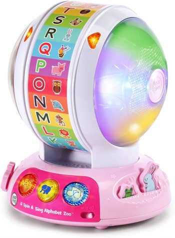 The alphabet spin toy