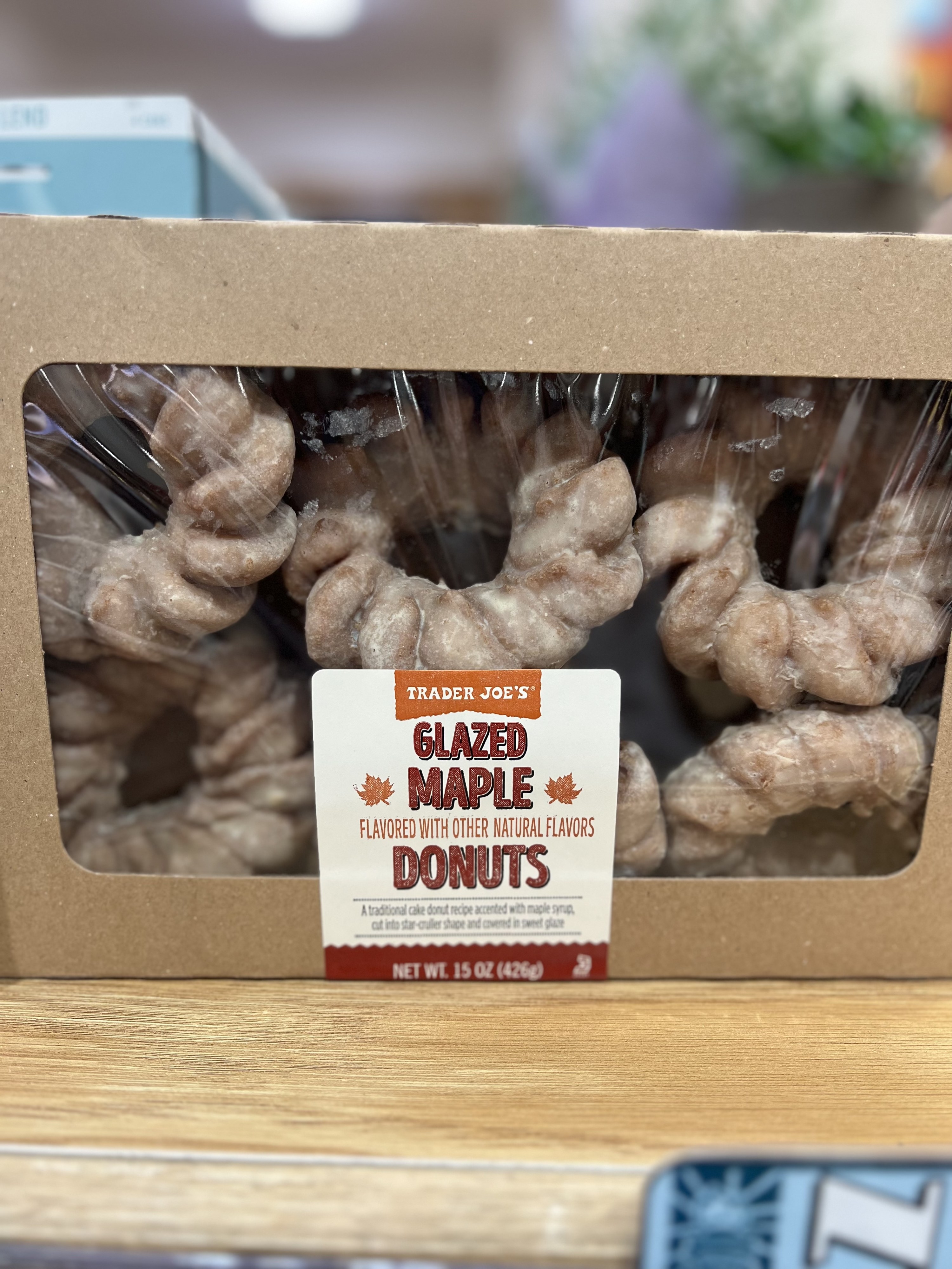A box of Glazed Maple Donuts