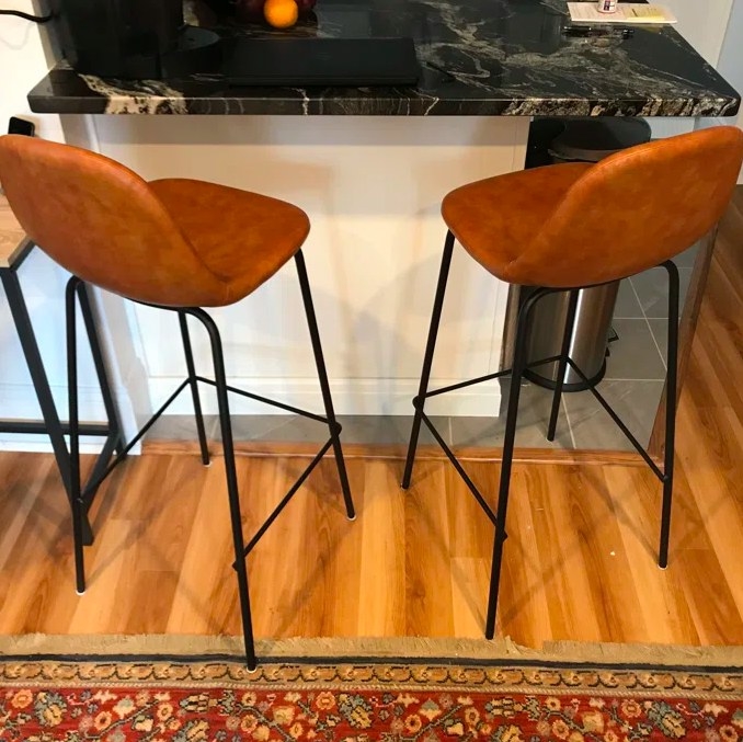 Reviewer image of barstools in a kitchen