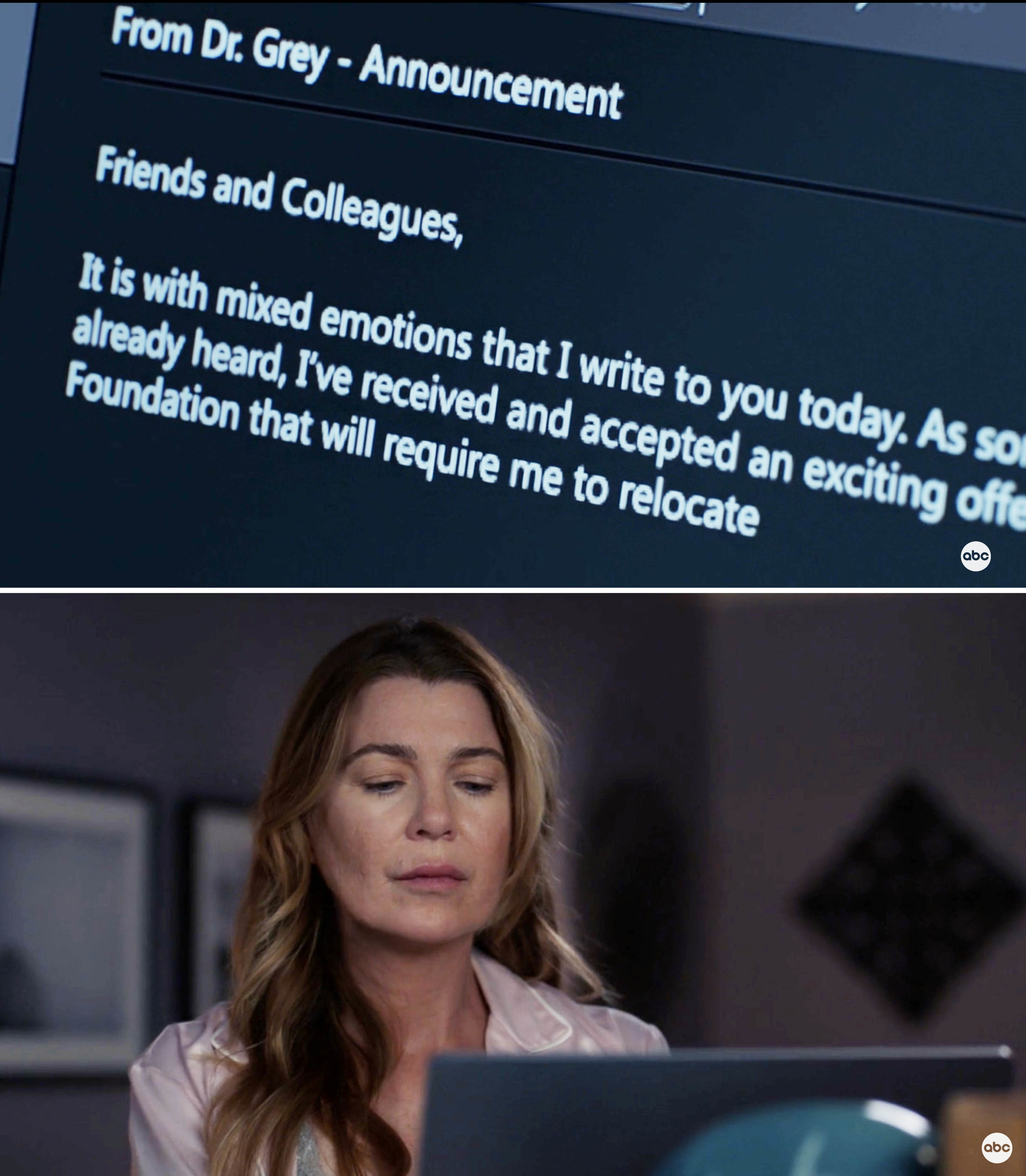 Grey s Anatomy Ellen Pompeo Meredith Grey Exit - 2