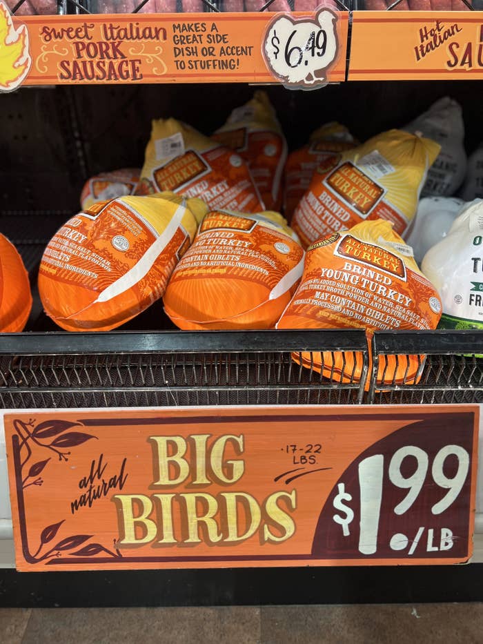 Thanksgiving turkeys at Trader Joe's