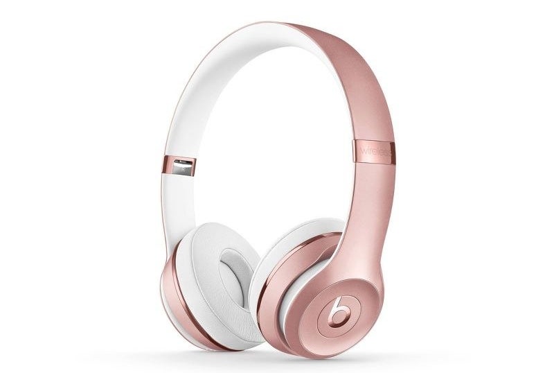 the headphones in rose gold