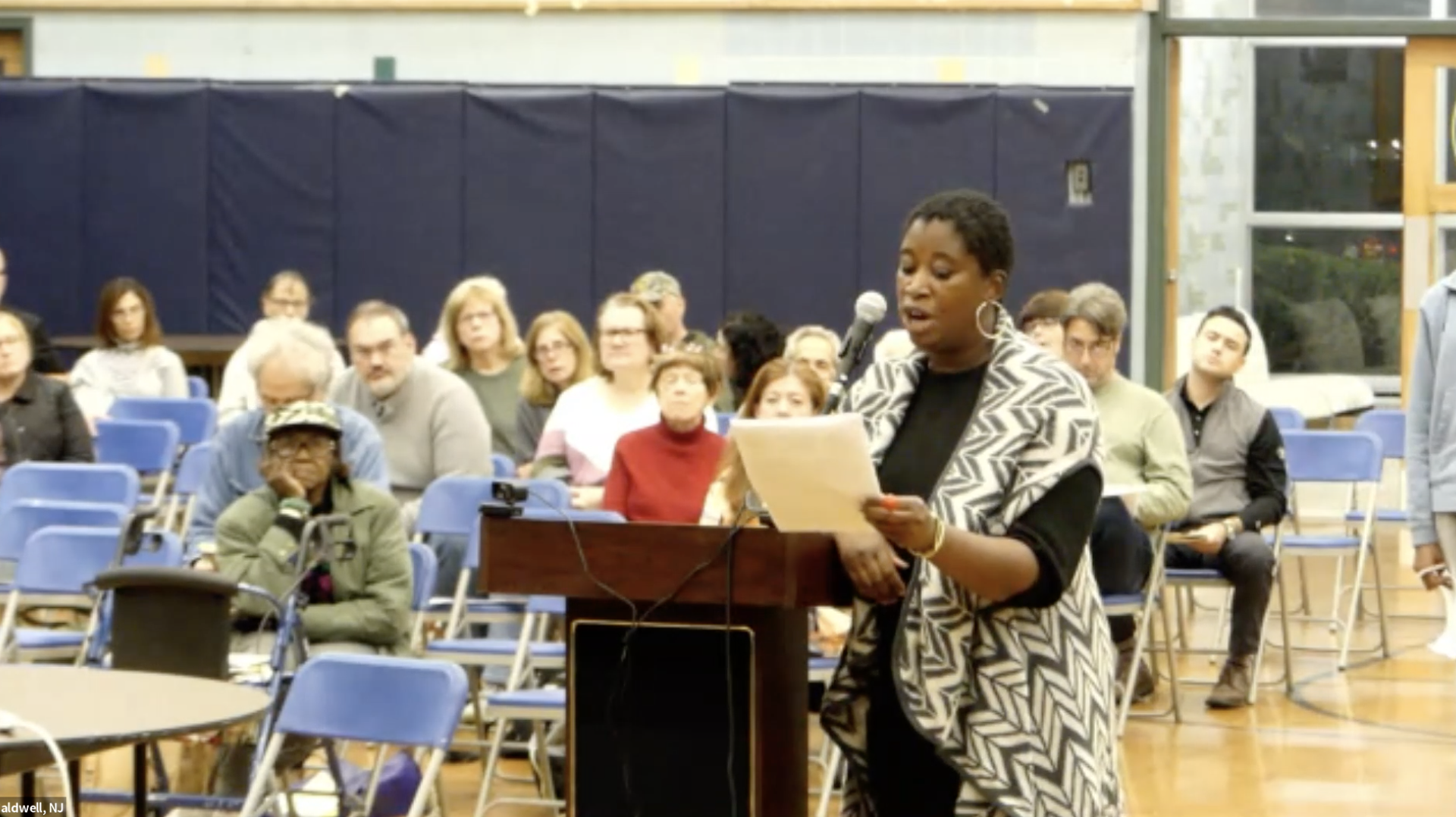 Monique Joseph speaks at the Caldwell Borough council meeting on Nov. 1, 2022.