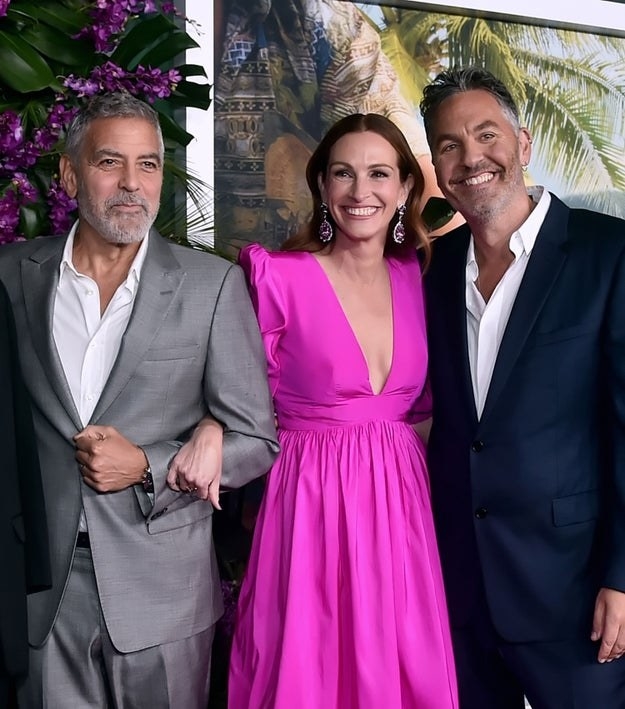 George Clooney, Julia Roberts, and Ol Parker attend the premiere of Universal Pictures&#x27; &quot;Ticket To Paradise&quot; at Regency Village Theatre on October 17, 2022 in Los Angeles, California