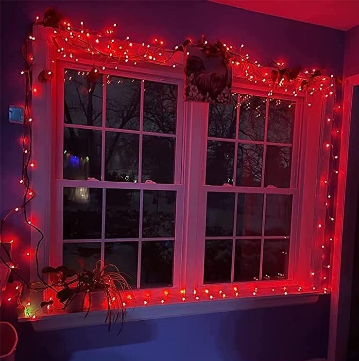 serie de 300 luces LED de Navidad en color rojo