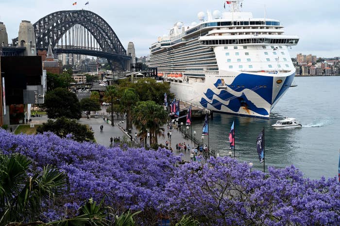 Cruise ship docked in Sydney