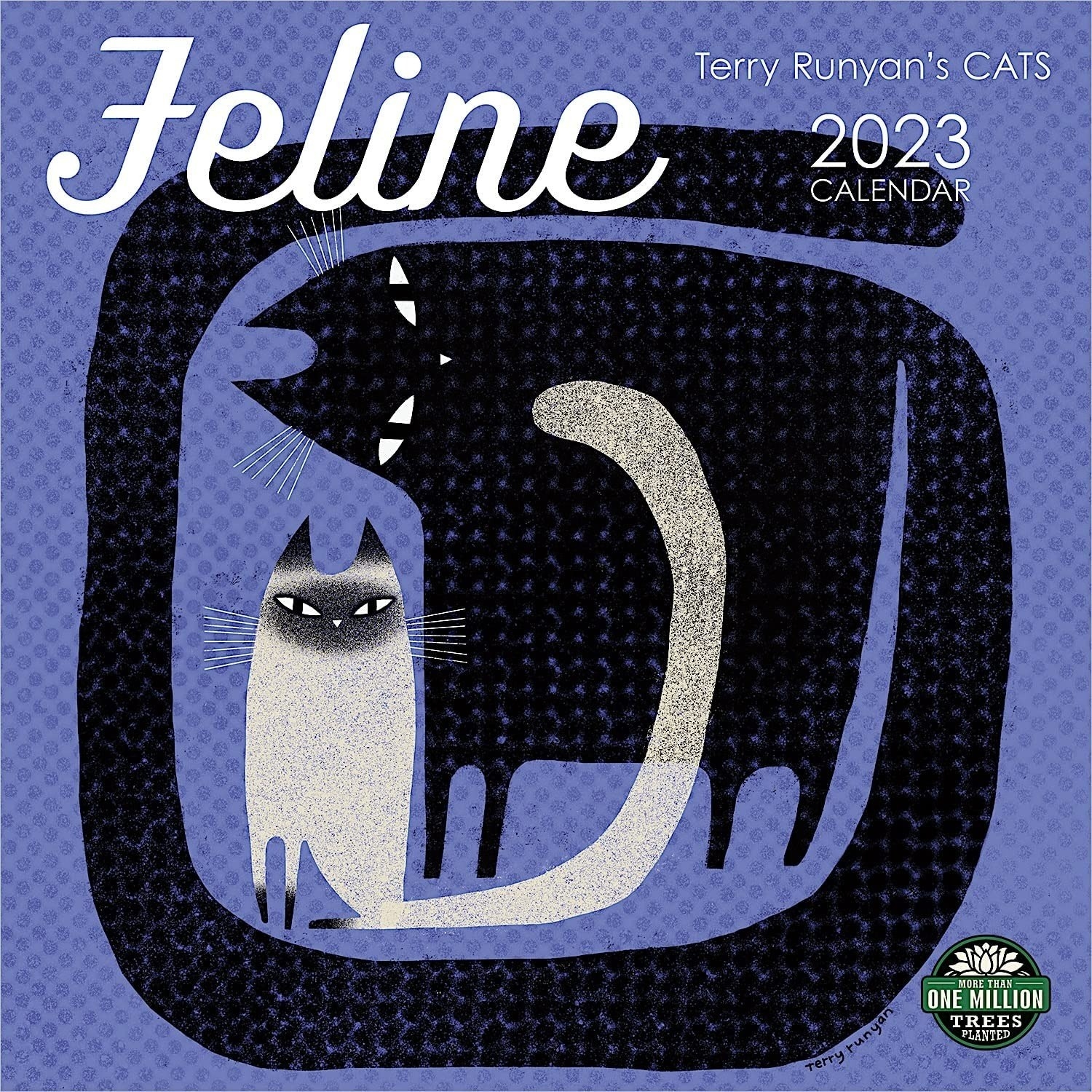 calendario para 2023 con ilustraciones de gatos